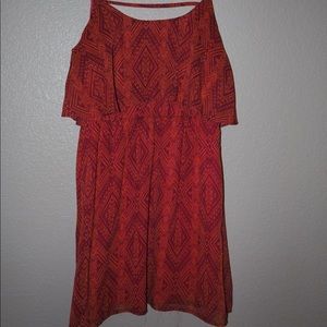 Pink and Orange Single Strap Dress